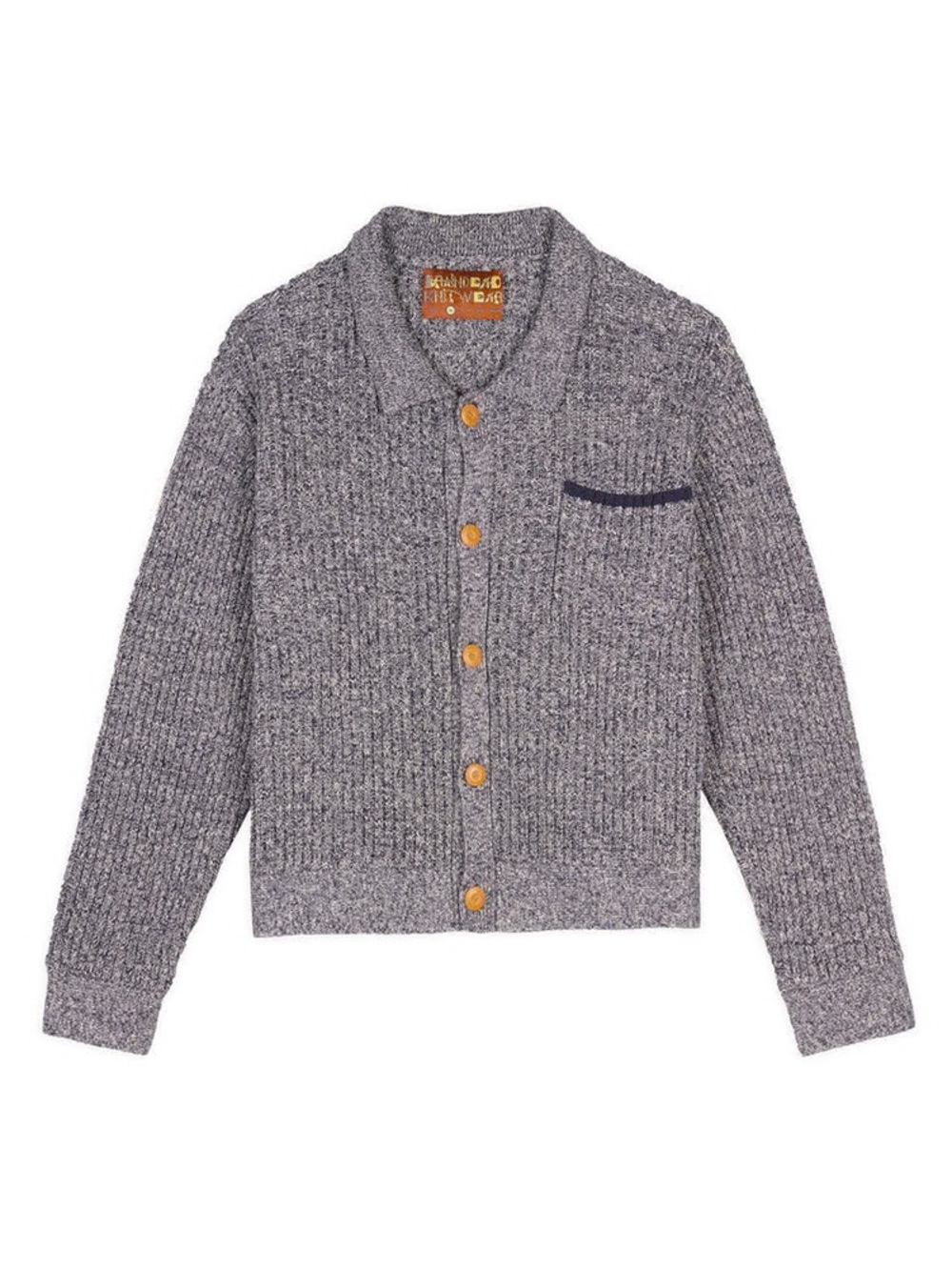 BRAIN DEAD Rib Knit Button Up Sweater